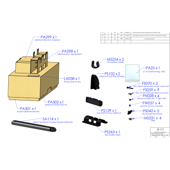 Rhino Safestow4 Replacement Crossbar Kit (Extra Wide Ladder SafeStow)