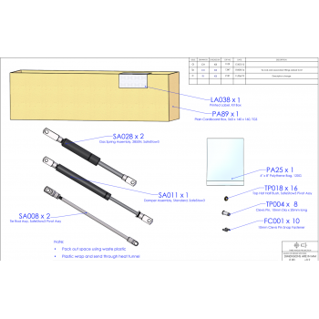 Rhino Gas Ram Spares Kit For The 3.1 Metre SafeStow3 RAS08  SK82 Spares